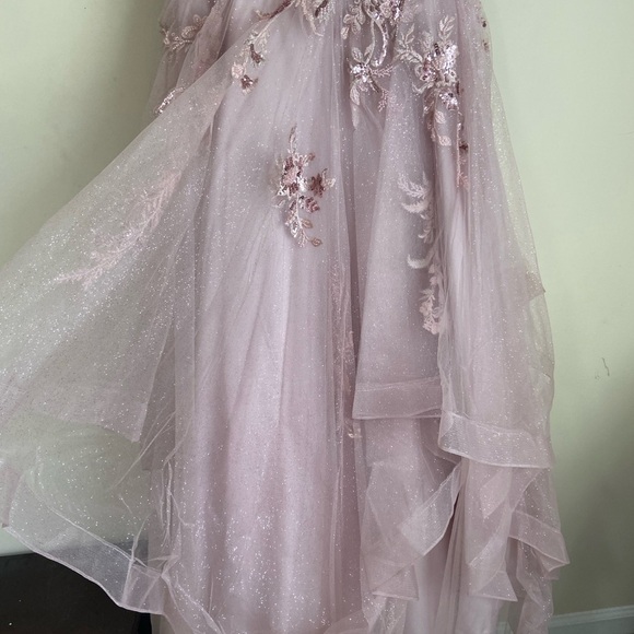 Flair New York Pink Formal Prom Dress Tulle Floral Embroidered size 10 - Picture 4 of 13